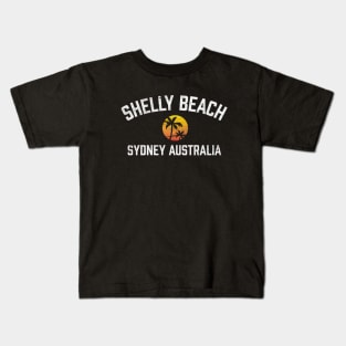 Shelly Beach Sydney Australia NSW Sunset Palm Kids T-Shirt